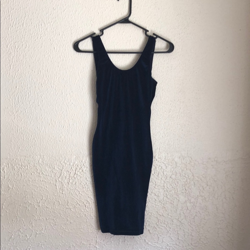 Mini Navy blue open back dress